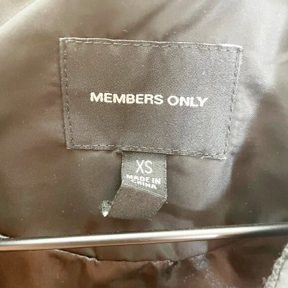 Members Only Washed Satin Iconic Boyfriend Bomber Flight Jacket Grey Women's XS - Picture 7 of 8